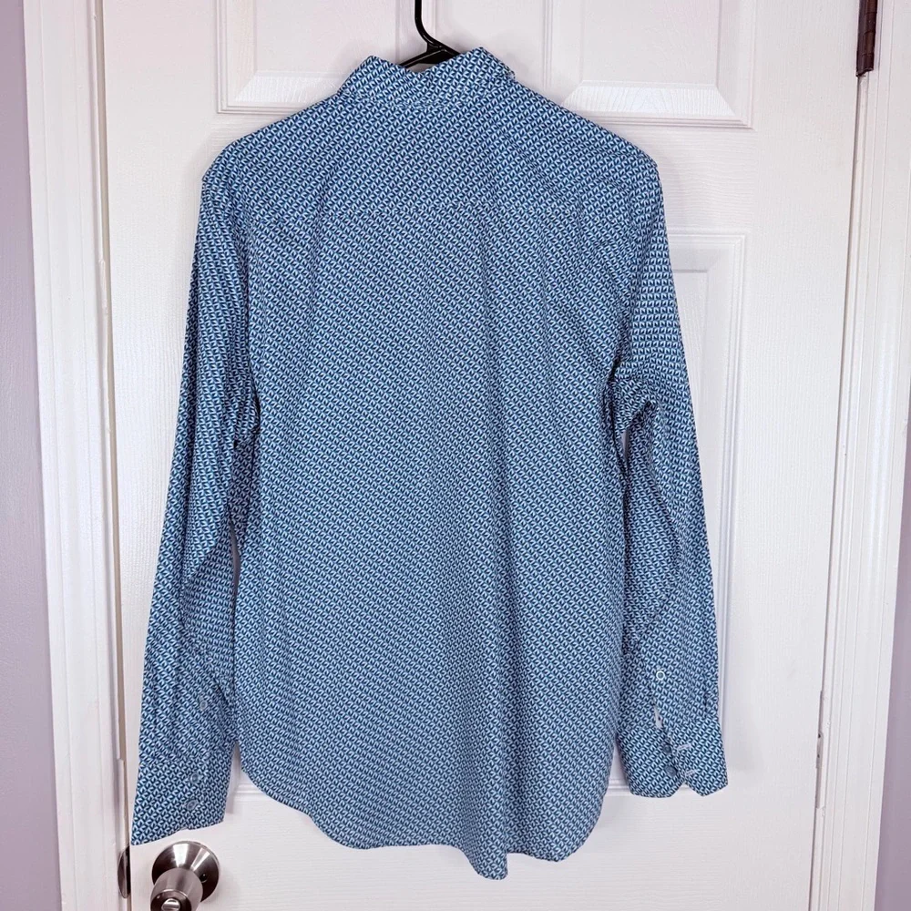 Sz M Robert Graham Classic Fit Blue Button Up Dress Shirt NWOT $498 MSRP